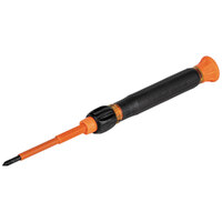 Klein 2-in-1 Insulated Electronics Screwdriver, Phillips, Slotted Bits