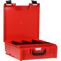 Storagetek Case Large ABS Lid with Dividers Red