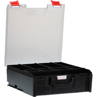 StorageTek STLC-BK Case Large Clear PC Lid c/w Dividers-Black