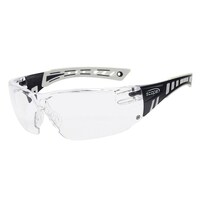 Paramount Speed White/Navy Blue Frame Titanium AF/AS Clear Lens