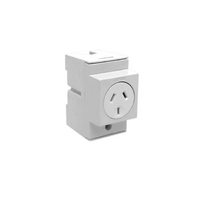 Clipsal Max 4 DIN Mounted Double Pole Socket Outlet 10A 250V Australia