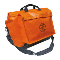 Klein Tool Bag, Vinyl Equipment Bag, Orange, Large