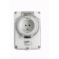 Clipsal 56 Series Surface Socket 3 Round Pin 10A 250V IP66 Grey