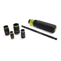Klein Flip Sockets 8 In 1 Impact Rated 7-8mm 10-12mm 13-14mm 15-17mm With Ratchet Handle