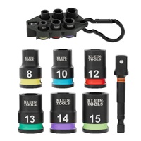 Klein Tools Grab-And-Go Impact Socket Set Metric 7-Piece 3/8 Inch Drive