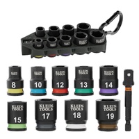 Klein Tools Grab-And-Go Impact Socket Set Metric 10-Piece 3/8 Inch Drive