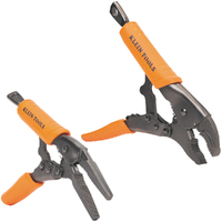 Klein Locking Pliers Set, Curved Jaw 10-Inch, Long Nose 6-Inch, 2-Piece