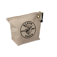 Klein Zipper Bag, Canvas Tool Pouch, 10-Inch, Natural