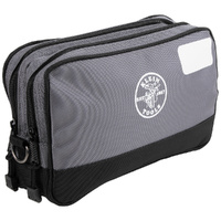 Klein Double Zipper Bag 12 x 7-Inch Gray