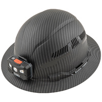 Klein Tools KARBN Full Brim Vented Hard Hat with Rechargeable Auto-Off Headlamp