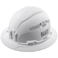 Klein Tools Full Brim Vented Hard Hat White Class C