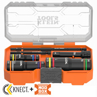 Klein Knect Quad-12 Heavy-Duty Impact Flip Sockets SAE 6-Piece