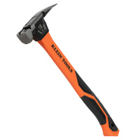 Klein Smooth Face Fibreglass Hammer Straight Claw Trade Hammer