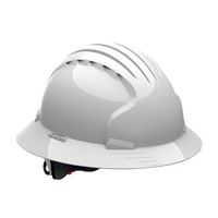 Paramount Evo 6100 Full Brim Unvented Wheel Ratchet Hard Hat White
