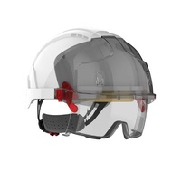 Paramount Evo Vista Lens Non Vented White/Smoke Helmet - Wheel Ratchet - Clear Lens