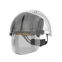 Paramount Evo Vista Shield Vented White/Smoke Helmet - Wheel Ratchet - Clear Visor