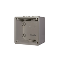 Trader Buffalo Enclosure Back Box 1 Gang with 32mm and 2x25mm Entries Chemical Resistant Grey