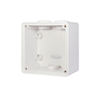 Trader Buffalo Enclosure Back Box 1 Gang with 32mm and 2x25mm Entries Chemical Resistant White