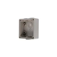 Trader Buffalo Enclosure Back Box Shallow 1 Gang with 25mm and 2 x 20mm Entries Chemical Resistant Grey