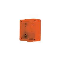 Trader Buffalo Enclosure Back Box Shallow 1 Gang with 25mm and 2 x 20mm Entries Chemical Resistant Orange