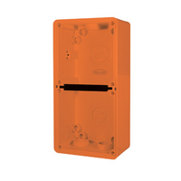 Trader  Buffalo Enclosure Back Box 2 Gang with 32mm and 2x25mm Entries Chemical Resistant Orange