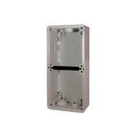 Trader Buffalo Enclosure Back Box Shallow 2 Gang with 25mm and 2 x 20mm Entries Chemical Resistant Grey