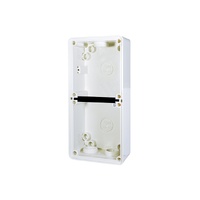 Trader Buffalo Enclosure Back Box Shallow 2 Gang with 25mm and 2 x 20mm Entries Chemical Resistant White