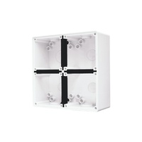 Trader Buffalo Enclosure Back Box 4 Gang with 2 x 32mm and 2 x 25mm Entries Chemical Resistant White