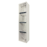 Trader Buffalo Enclosure Back Box 4 Gang Vertical with 32mm and 2x25mm Entries Grey