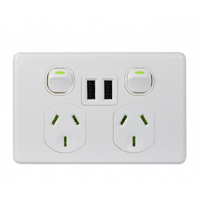 Trader Leopard Power Point, Fully Integrated Dual USB Charger