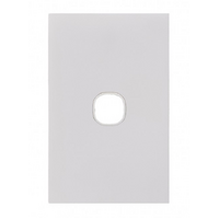 Trader Clouded Leopard Switch Plate Less Mech Matt White Cover Matt White Grid