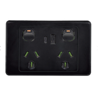 Trader Cougar 2G PowerPoint 10A 250V USB Charger A+C Black
