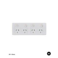 Trader Cougar Power Point Switched 4 Gang 10A 250V