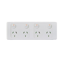 Trader Cougar Power Point Switched 4 Gang 10A 250V