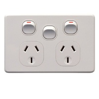 Trader Thriftee Double Powerpoint with Extra Switch 10A 250V