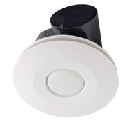 Fanco Hybrid High Performance Round Ceiling Exhaust Fan LED Light White