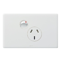 Legrand Excel Life Power Point Switched 1G 10A 250V White