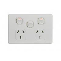 Trader Flat Cat 2G Power Point 10A Extra Switch 250V