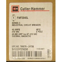Cutler Hammer Westinghouse MCCB 32 Amp 3-Pole Series C Molded Case Circuit Breaker