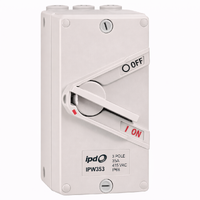 IPD Padlockable Weatherproof Isolator 3 Pole 35A 415V IP66