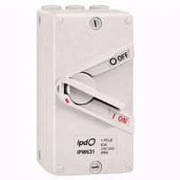 IPD Padlockable Weatherproof Isolator 1 Pole 63A 240V IP66