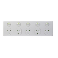 Trader Leopard Power Point Switched 5 Gang Double Pole 10A 250V