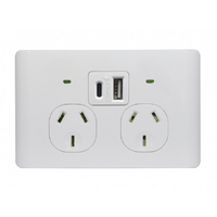 Trader Leopard Power Point Fully Integrated Dual USB Charger (Type A & C) Auto Switched