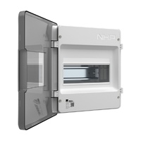NHP MOD6+ Loadcentre Lightning 8-Way Surface Mount Transparent Doo