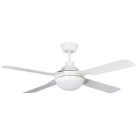 Martec Discovery 1320mm 4 Blade ABS Ceiling Fan White with Light
