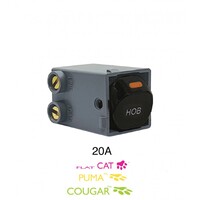 Trader Meerkat Switch Mechanism Double Pole 20A 250V (Labelled Hob Black)