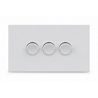 Legrand Inspyra 10A/10AX Horizontal 3 Gang Switch Matte White