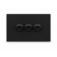 Legrand Inspyra 10A/10AX Horizontal 3 Gang Switch Matte Black