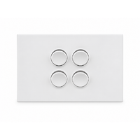 Legrand Inspyra 10A/10AX Horizontal 4 Gang Switch Matte White