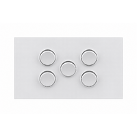 Legrand Inspyra 10A/10AX Horizontal 5 Gang Switch Matte White